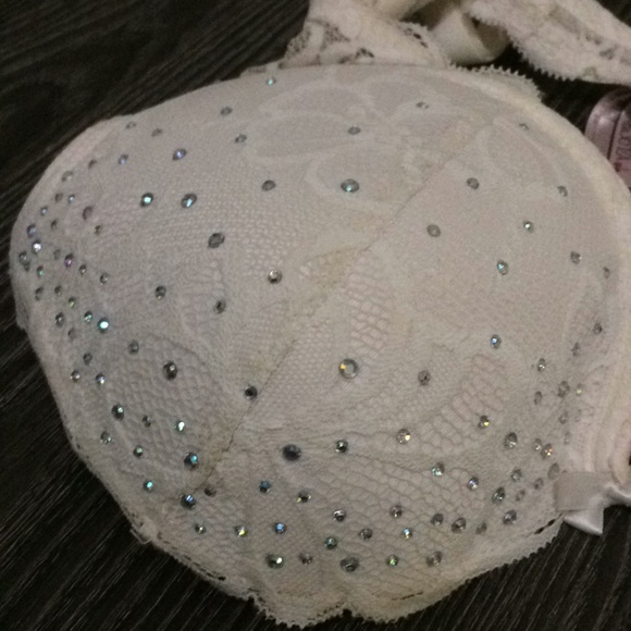 White Rhinestone Bra - Picture 2 of 4